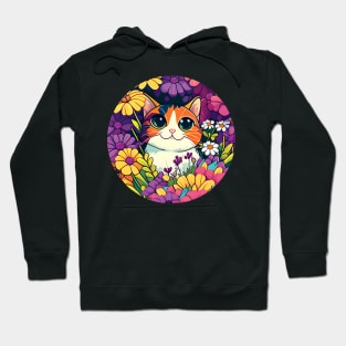 Fancy And Fine Flowered Cat Garden Design - Love Cats Hoodie